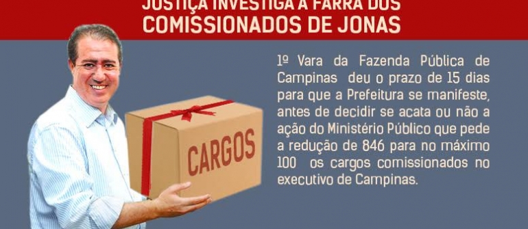 Justiça investiga a farra dos comissionados de Jonas Donizette