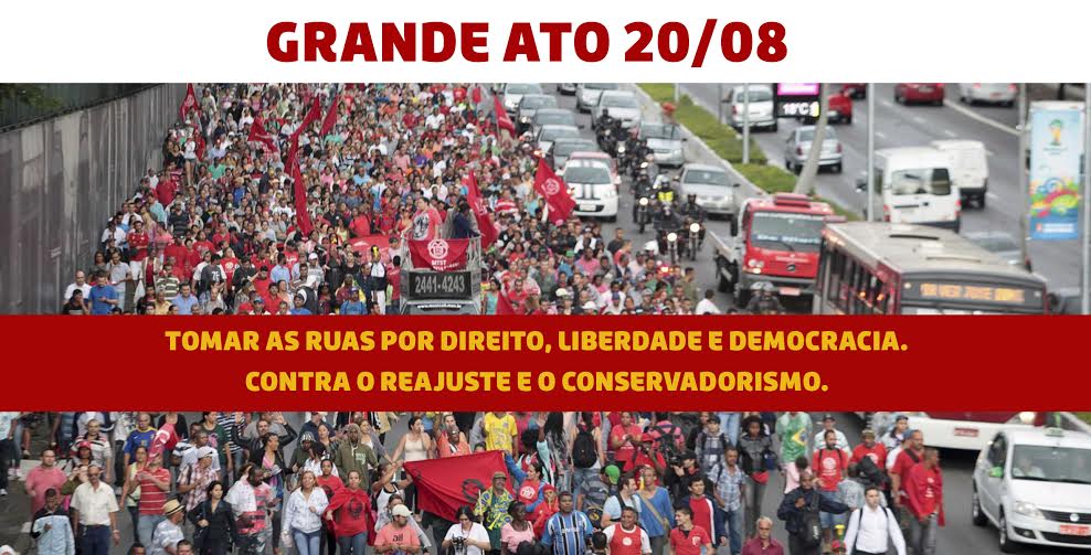 Tomar as ruas por direitos, liberdade e democracia!